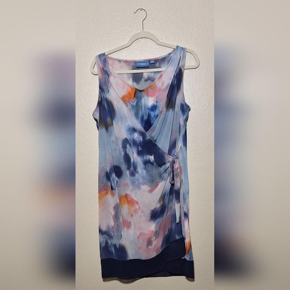 Sophisticated Simply Vera Vera Wang Multicolor Tie-Dye Wrap Top